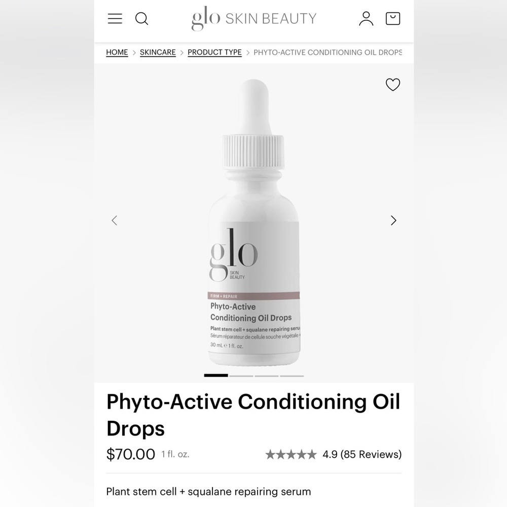 Glo Skin Beauty Phyto-Active Conditioning Oil Drops NIB - Picture 2 of 2